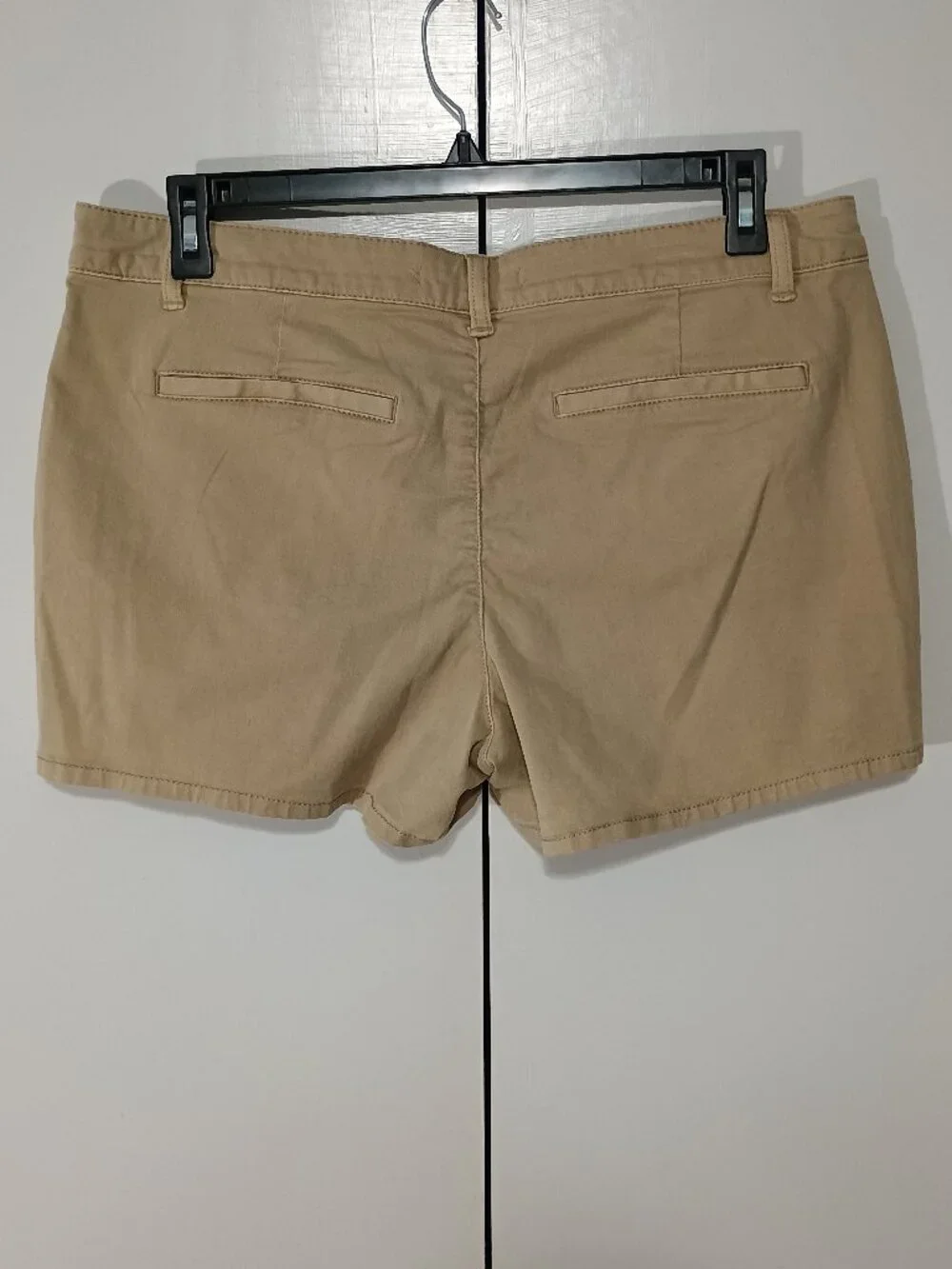 SO Goods For Life Juniors Khaki Chino Shorts Size 17 Low Rise Stretch Cotton Lyo